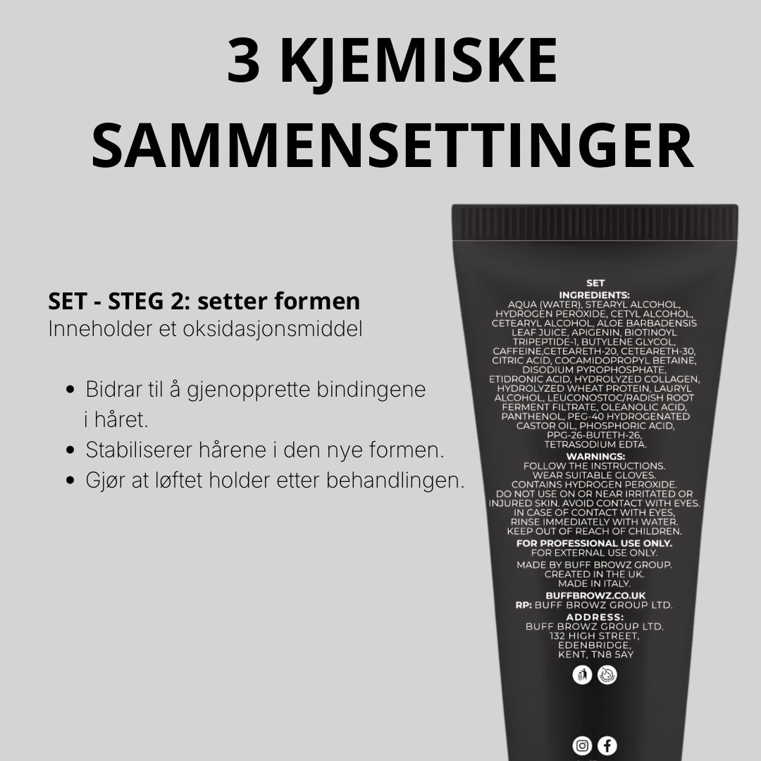 Buff Browz: Cysteamine Brynlaminering & Vippeløft System