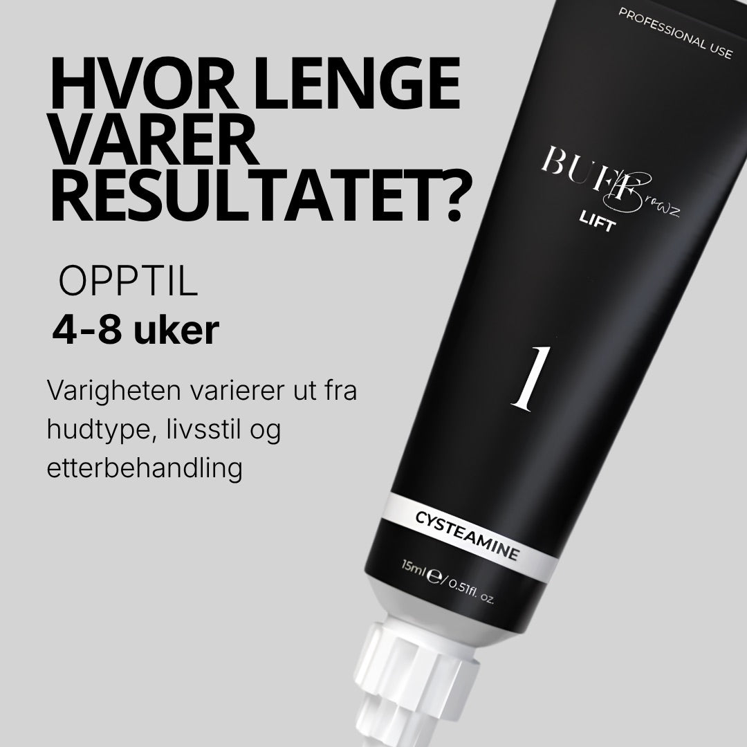 Buff Browz: Cysteamine Brynlaminering & Vippeløft System