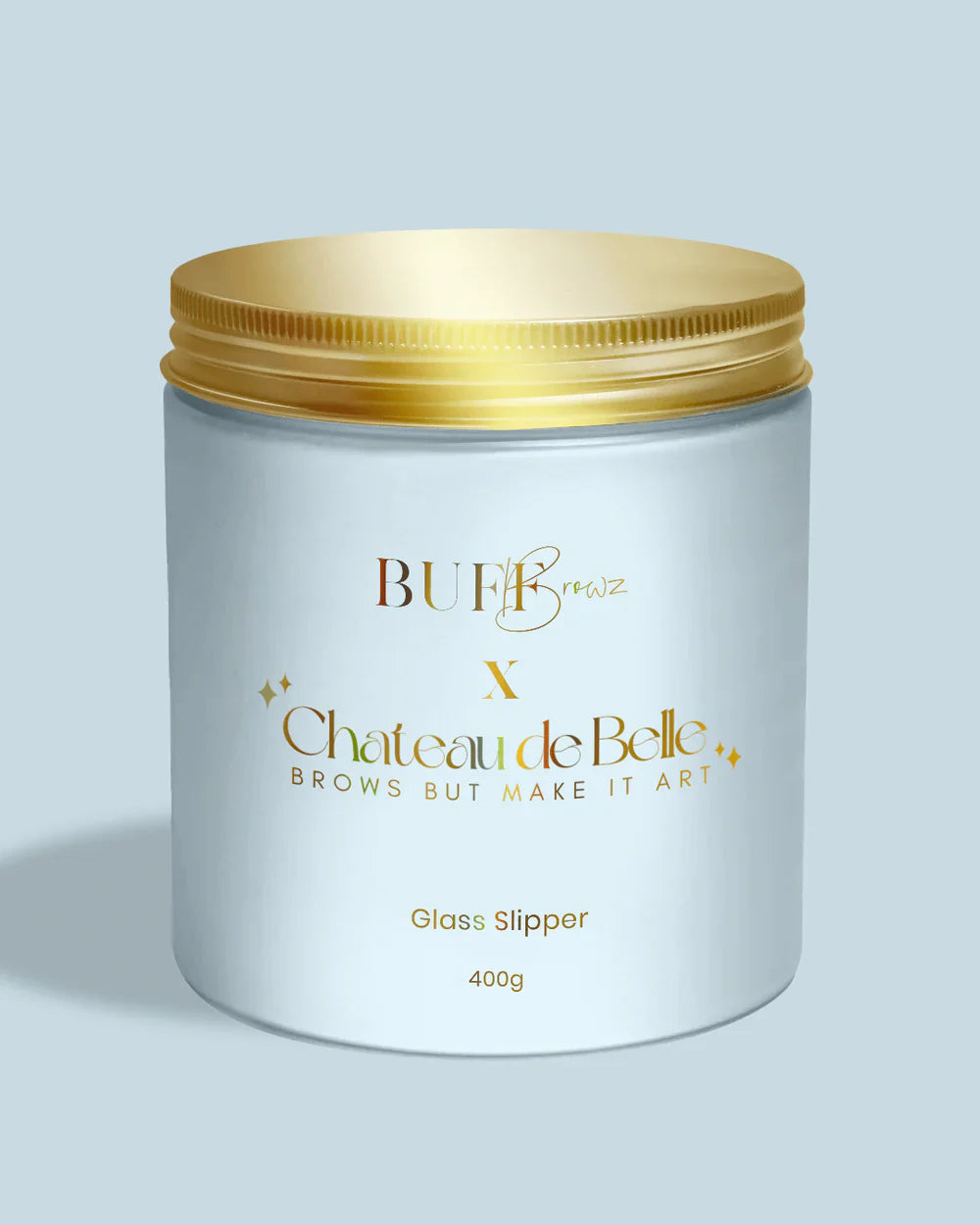 BUFF BROWZ X CHÂTEAU DE BELLE - ’Brows But Make It Art’ Jelly Mask - Glass Slipper - Aftercare
