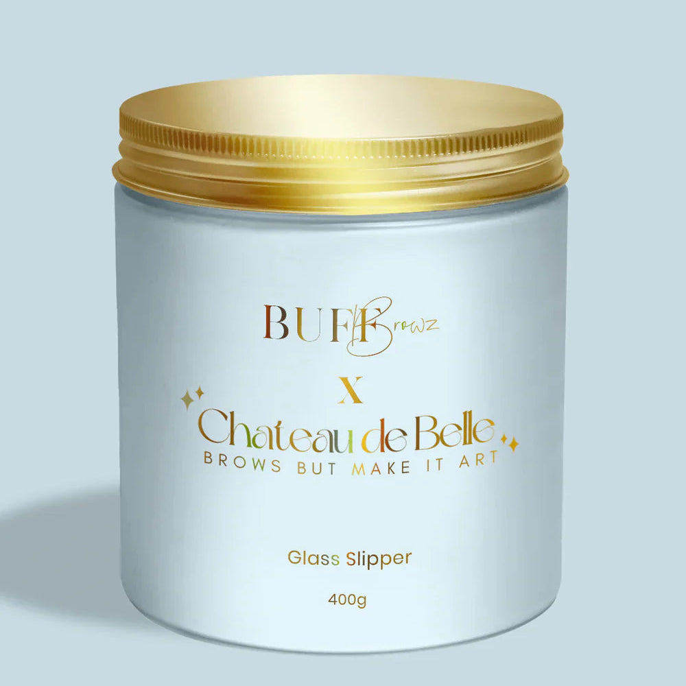 BUFF BROWZ X CHÂTEAU DE BELLE - ’Brows But Make It Art’ Jelly Mask - Glass Slipper - Aftercare