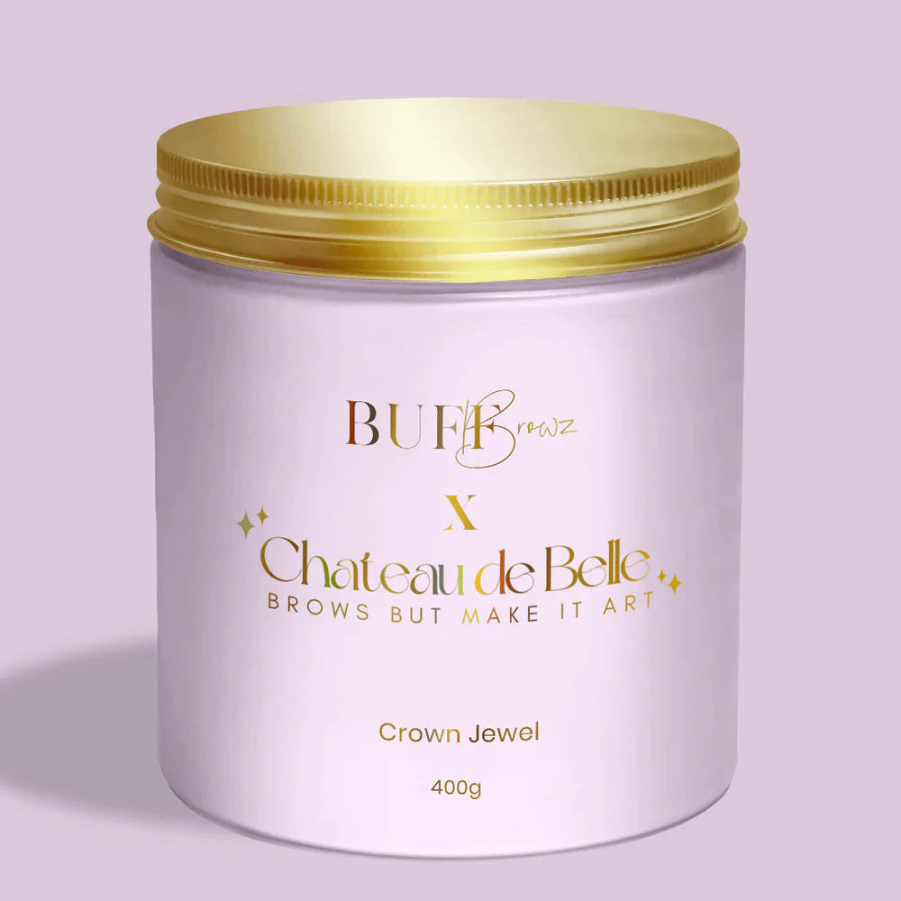 BUFF BROWZ X CHÂTEAU DE BELLE - ’Brows But Make It Art’ Jelly Mask - Crown Jewel - Aftercare