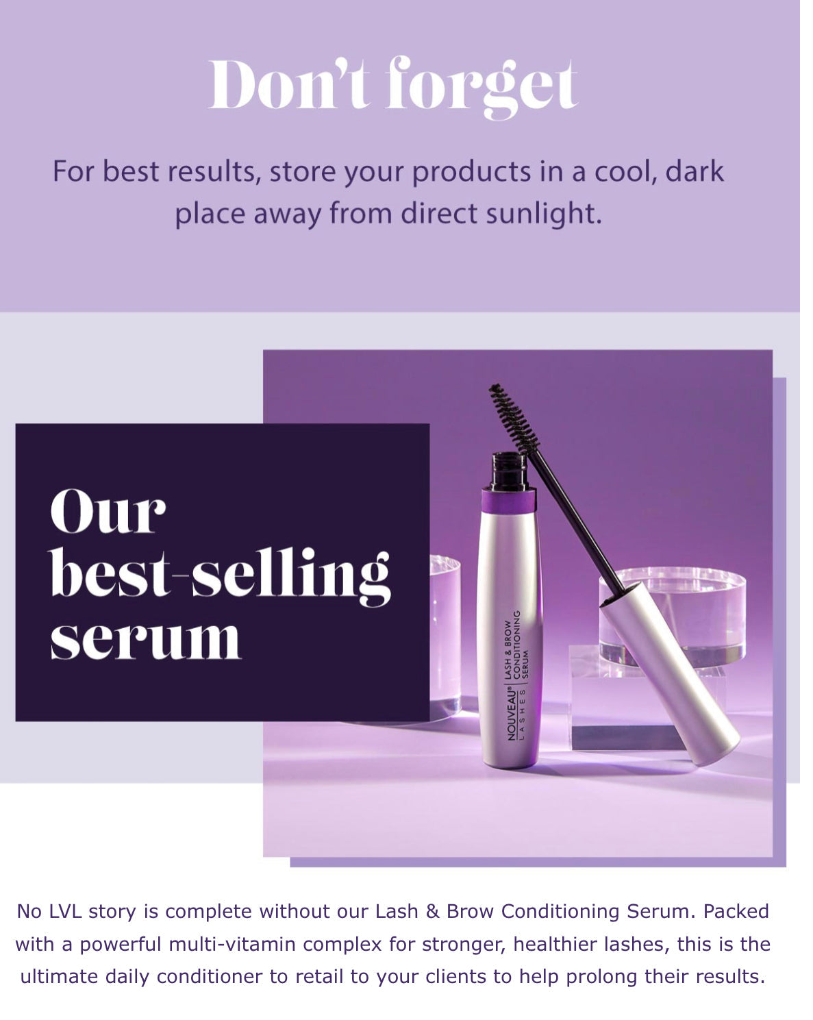 Lash & Brow Conditioning Serum (Må-ha for vippeløft-kunder!) - LVL product