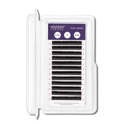 Nouveau Lashes: Flat Klassisk Vippe-Extensions 50% - C-curl / 0.15 / 8 mm