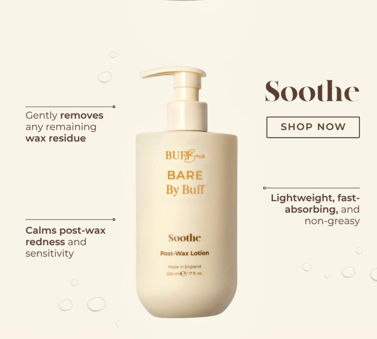 BUFF BROWZ: Soothe Post-Waxing Lotion