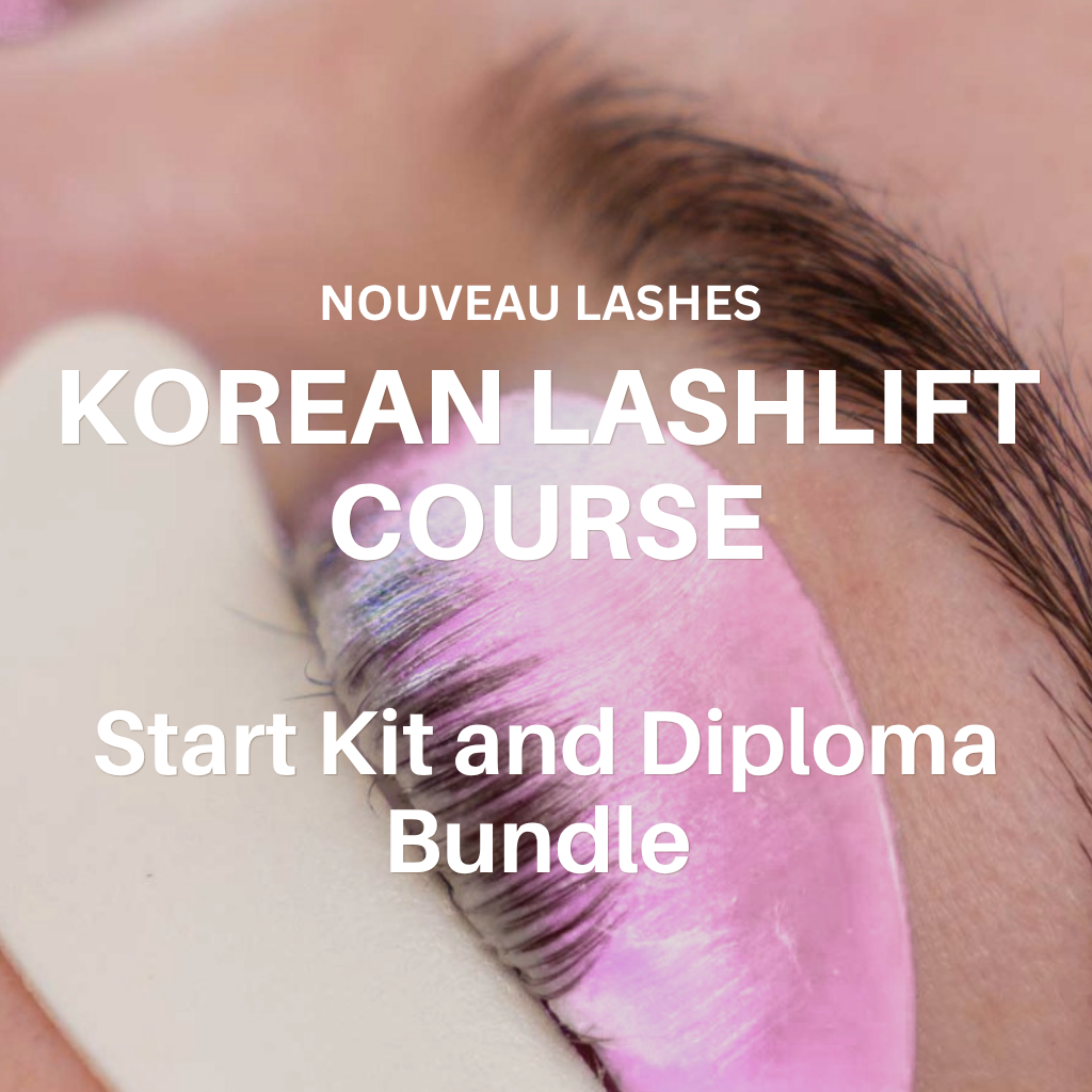 Nouveau Lashes: Koreansk Vippeløft Nettkurs, Start Kit og Diplom Pakkedeal