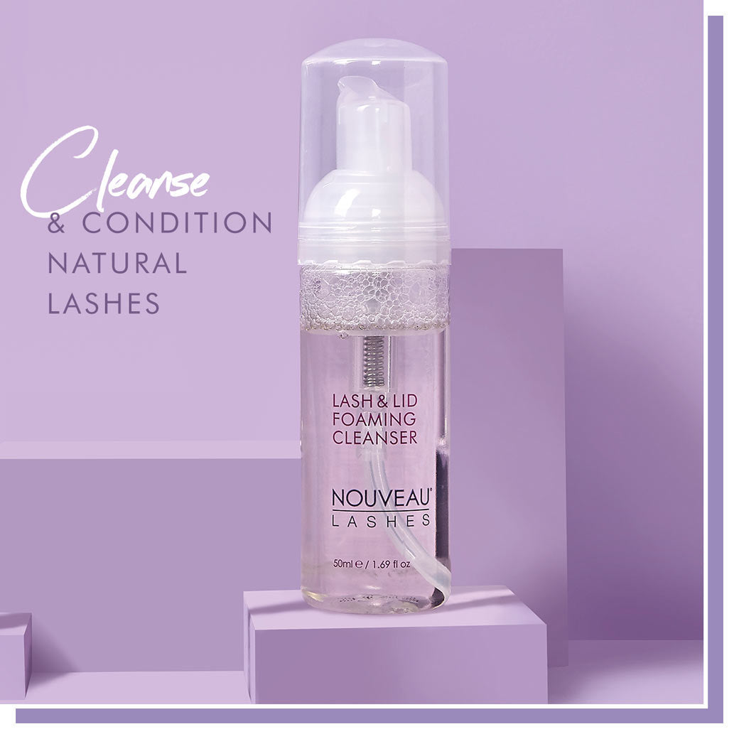 Foaming lash extensions cleanser