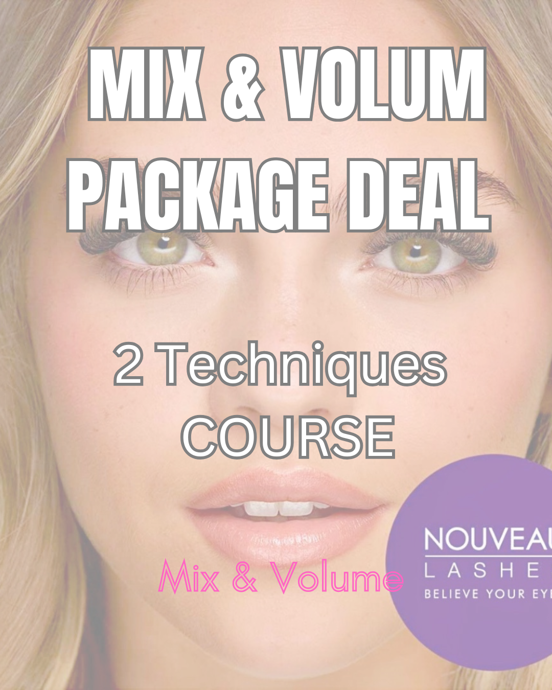 Kurs: Volum / Mix Vippe-Extensions Pakkedeal - Online Kurs med start kit